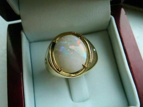 Oval fire opal lab - opal,